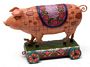 Jim Shore Heartwood Creek Pig On Cart Figurine