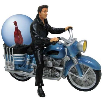 Elvis Presley Roustabout Motorcycle Figurine And Waterglobe