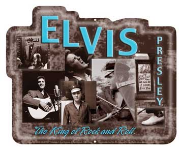 Elvis Presley Embossed Tin Metal Sign