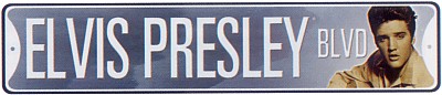 ELVIS PRESLEY BLVD. METAL STREET SIGN
