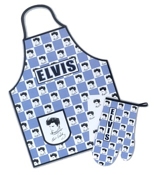 ELVIS PRESLEY JUST FOR YOU APRON AND OVEN MITT SET