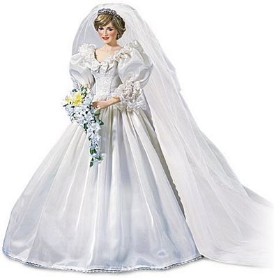 PRINCESS DIANA PORCELAIN BRIDE DOLL BY THE FRANKLIN MINT