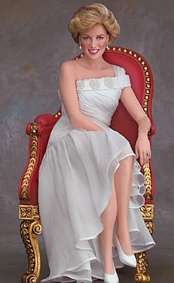 PRINCESS DIANA PORTRAIT OF A PRINCESS PORCELAIN DOLL - SHEER ENCHANTMENT BY THE FRANKLIN MINT