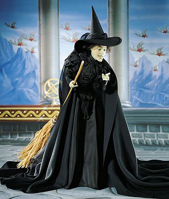 WIZARD OF OZ PORCELAIN PORTRAIT DOLL - WICKED WITCH OF THE WEST BY THE FRANKLIN MINT