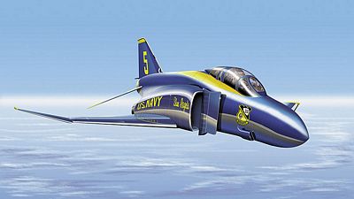 F4 PHANTOM II BLUE ANGELS DIE-CAST METAL SCALE MODEL - ARMOUR COLLECTION BY THE FRANKLIN MINT