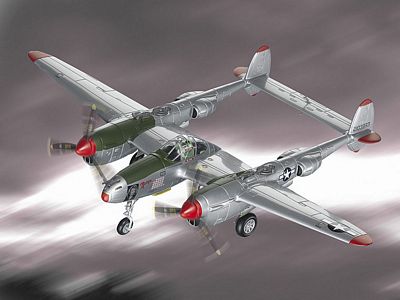 P-38 LIGHTNING MAJ. R.I. DICK BONG DIE-CAST METAL SCALE MODEL - ARMOUR COLLECTION BY THE FRANKLIN MINT