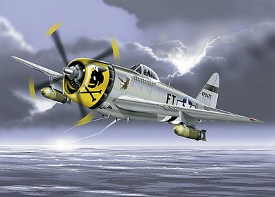 P-47 THUNDERBOLT MAJ. GLENN T. EAGLESTON DIE-CAST METAL SCALE MODEL AIRCRAFT ARMOUR COLLECTION BY THE FRANKLIN MINT