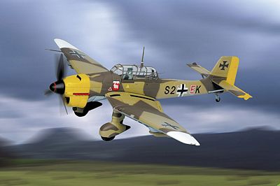 JU 87 STUKA B LUFTWAFFE I/77 DIE-CAST METAL SCALE MODEL - ARMOUR COLLECTION BY THE FRANKLIN MINT