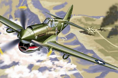 P-40E WARHAWK FLYING TIGERS COL. SCOTT DIE-CAST METAL SCALE MODEL - ARMOUR COLLECTION BY THE FRANKLIN MINT