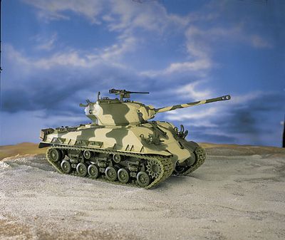 M4-A3 SHERMAN TANK EUROPEAN CAMOUFLAGE DIE-CAST SCALE MODEL TANK