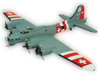 B-17G FLYING FORTRESS SWISS 99TH BG BOMBER DIE-CAST METAL SCALE MODEL - ARMOUR COLLECTION BY THE FRANKLIN MINT