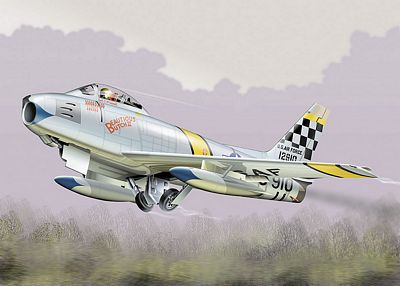 F-86F SABRE BEAUTIOUS BUTCH II DIE-CAST METAL SCALE MODEL - ARMOUR COLLECTION BY THE FRANKLIN MINT