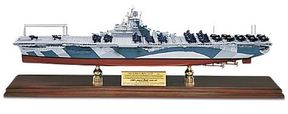 U.S.S. YORKTOWN AIRCRAFT CARRIER LIMITED EDITION DIE-CAST SCALE MODEL WITH SIGNED BASE PLATE ARMOUR COLLECTION BY THE FRANKLIN MINT