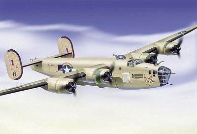 B-24D LIBERATOR THE SQUAW DIE-CAST METAL SCALE MODEL - ARMOUR COLLECTION BY THE FRANKLIN MINT