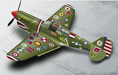 P-40N WARHAWK COMM. 15,000TH P40 DIE-CAST METAL SCALE MODEL - ARMOUR COLLECTION BY THE FRANKLIN MINT
