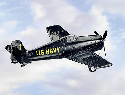 F6F-5K HELLCAT 1ST AIRCRAFT OF THE BLUE ANGELS DIE-CAST METAL SCALE MODEL - ARMOUR COLLECTION BY THE FRANKLIN MINT