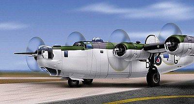 B-24J LIBERATOR COASTAL COMMAND RAF DIE-CAST METAL SCALE MODEL - ARMOUR COLLECTION BY THE FRANKLIN MINT