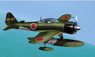 JAPANESE ZERO NAKAJIMA A6M2-N DIE-CAST METAL SCALE MODEL - ARMOUR COLLECTION BY THE FRANKLIN MINT