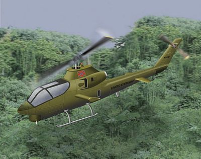AH-1G COBRA REBELS DIE-CAST METAL SCALE MODEL - ARMOUR COLLECTION BY THE FRANKLIN MINT