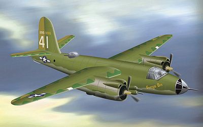 B-26B MARAUDER GUNGA DIN DIE-CAST METAL SCALE MODEL - ARMOUR COLLECTION BY THE FRANKLIN MINT