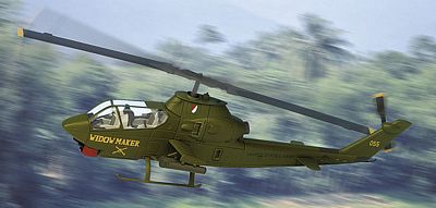 AH-1G COBRA WIDOW MAKER DIE-CAST METAL SCALE MODEL - ARMOUR COLLECTION BY THE FRANKLIN MINT