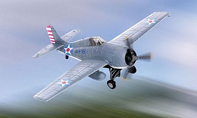 F4F-4 WILDCAT RED RIPPERS, USS RANGER DIE-CAST METAL SCALE MODEL - ARMOUR COLLECTION BY THE FRANKLIN MINT