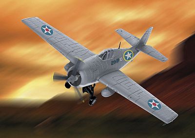 F4F-4 WILDCAT VGF-29, USS SANTEE DIE-CAST METAL SCALE MODEL - ARMOUR COLLECTION BY THE FRANKLIN MINT