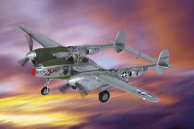 P-38 LIGHTNING LITTLE BUCKAROO DIE-CAST METAL SCALE MODEL - ARMOUR COLLECTION BY THE FRANKLIN MINT