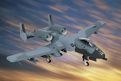 A-10 WARTHOG FLIPPER, DESERT STORM DIE-CAST METAL SCALE MODEL - ARMOUR COLLECTION BY THE FRANKLIN MINT