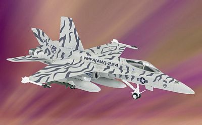 F/A-18 HORNET FIGHTING BENGALS DIE-CAST METAL SCALE MODEL - ARMOUR COLLECTION BY THE FRANKLIN MINT