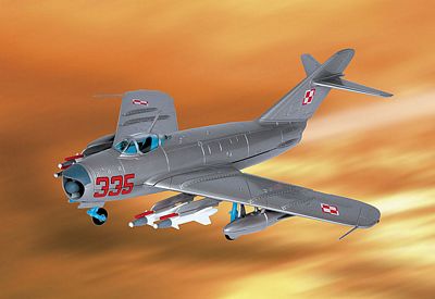MIG-17PM POLISH AIR AND AIR DEFENSE DIE-CAST METAL SCALE MODEL - ARMOUR COLLECTION BY THE FRANKLIN MINT