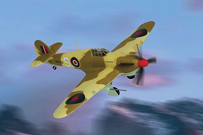 HURRICANE MK IID NO. 6 SQUADRON DIE-CAST METAL SCALE MODEL - ARMOUR COLLECTION BY THE FRANKLIN MINT
