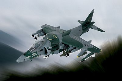 AV-8B HARRIER NIGHT ATTACK DIE-CAST METAL SCALE MODEL - ARMOUR COLLECTION BY THE FRANKLIN MINT
