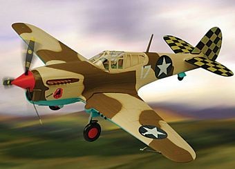 P-40L WARHAWK SAWTOOTH APACHE DIE-CAST METAL SCALE MODEL - ARMOUR COLLECTION BY THE FRANKLIN MINT