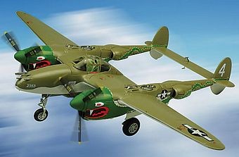 P-38 LIGHTNING 459 FS, 80 FG  DIE-CAST METAL SCALE MODEL - ARMOUR COLLECTION BY THE FRANKLIN MINT
