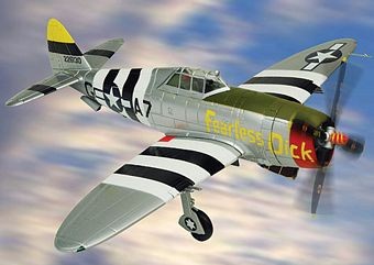 P-47D THUNDERBOLT RAZORBACK FEARLESS DICK DIE-CAST METAL SCALE MODEL - ARMOUR COLLECTION BY THE FRANKLIN MINT