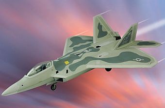 F-22 RAPTOR LANGLEY A.F.B. RED FLAG  DIE-CAST METAL SCALE MODEL - ARMOUR COLLECTION BY THE FRANKLIN MINT
