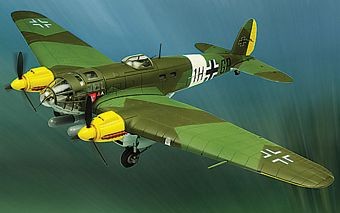 HEINKEL HE 111 TORPEDO BOMBER DIE-CAST METAL SCALE MODEL - ARMOUR COLLECTION BY THE FRANKLIN MINT