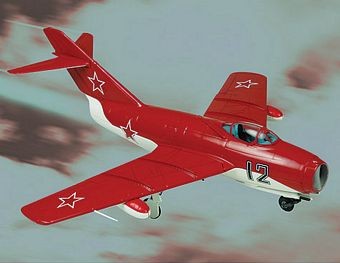 MIG-15 SOVIET AIR FORCE ACROBATIC TEAM DIE-CAST METAL SCALE MODEL - ARMOUR COLLECTION BY THE FRANKLIN MINT