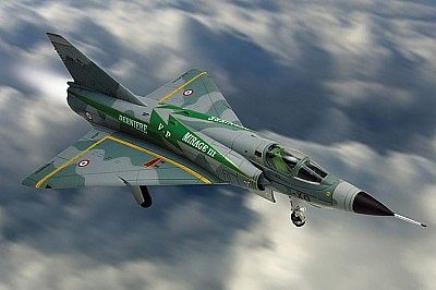 MIRAGE IIIE FRENCH ARDENNES DIE-CAST METAL SCALE MODEL - ARMOUR COLLECTION BY THE FRANKLIN MINT
