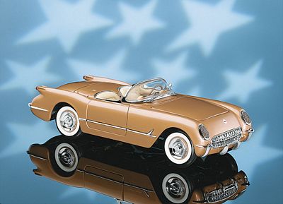 1955 CHEVROLET CORVETTE LIMITED EDITION DIE-CAST 1:24 SCALE MODEL BY THE FRANKLIN MINT