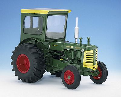 OLIVER SUPER 99 TRACTOR WITH CAB DIE-CAST 1:12 SCALE MODEL BY THE FRANKLIN MINT