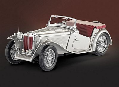 1948 MG TC ROADSTER LIMITED EDITION DIE-CAST 1:24 SCALE MODEL BY THE FRANKLIN MINT