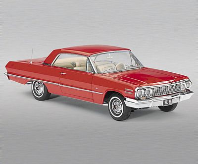1963 CHEVROLET IMPALA SS409 COUPE LIMITED EDITION DIE-CAST 1:24 SCALE MODEL BY THE FRANKLIN MINT