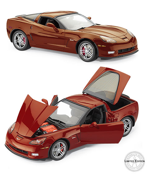 2006 CORVETTE Z06 LIMITED EDITION DIE-CAST 1:24 SCALE MODEL BY THE FRANKLIN MINT