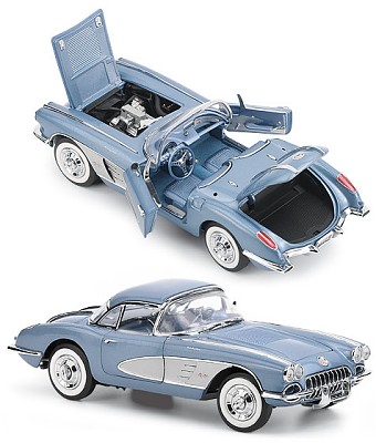 1958 CORVETTE LIMITED EDITION DIE-CAST 1:24 SCALE MODEL BY THE FRANKLIN MINT
