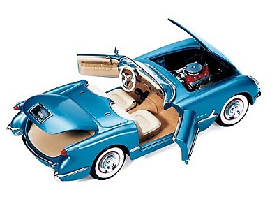 1955 CORVETTE ROADSTER DIE-CAST 1:24 SCALE MODEL BY THE FRANKLIN MINT