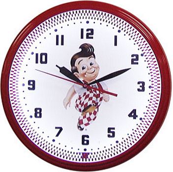 BOB'S BIG BOY HAMBURGERS NEON WALL CLOCK