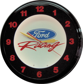 FORD BANDED RACING NEON WALL CLOCK