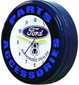 FORD V8 BANDED NEON WALL CLOCK